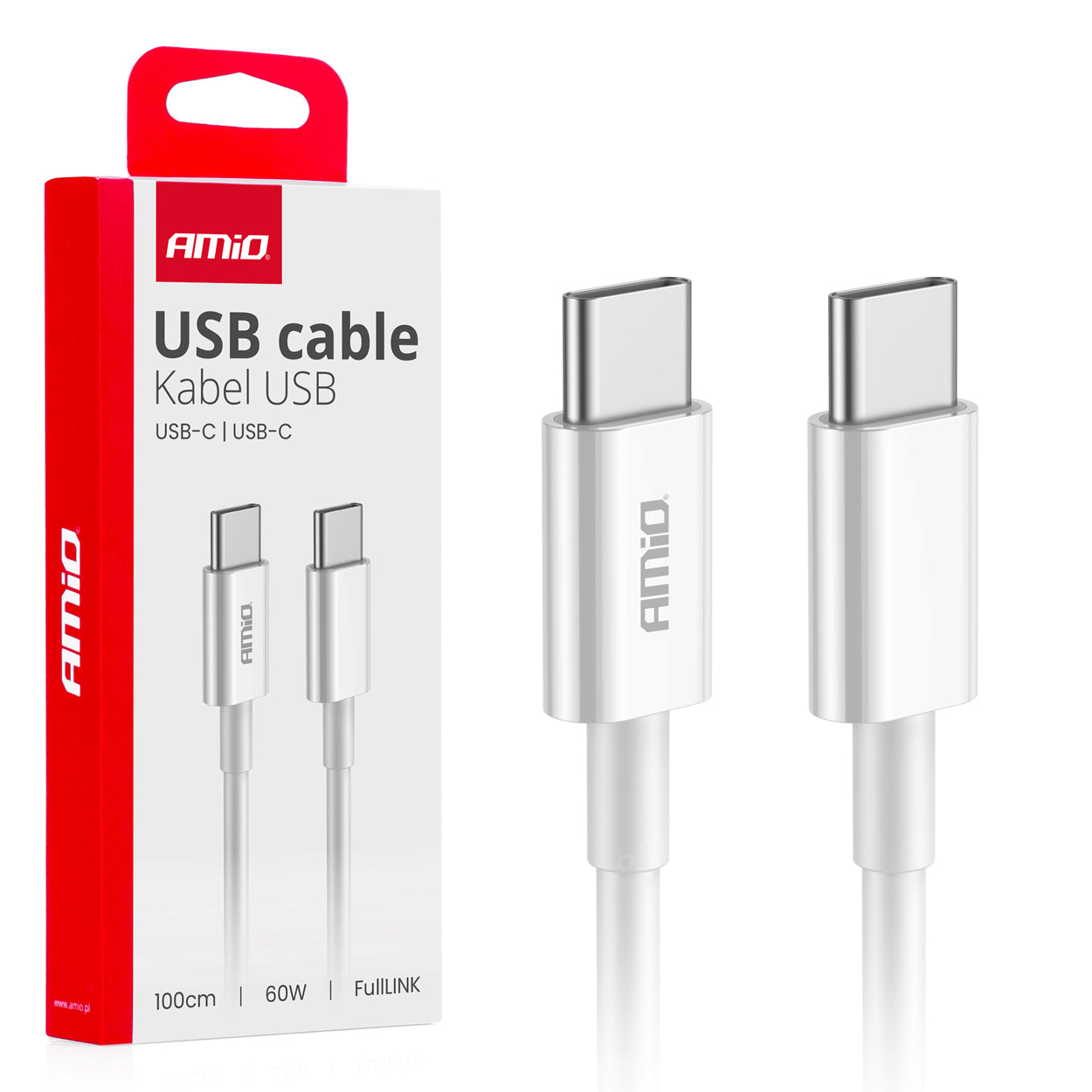 Kabllo për karikues USB-C në USB-C 60w - 100 cm